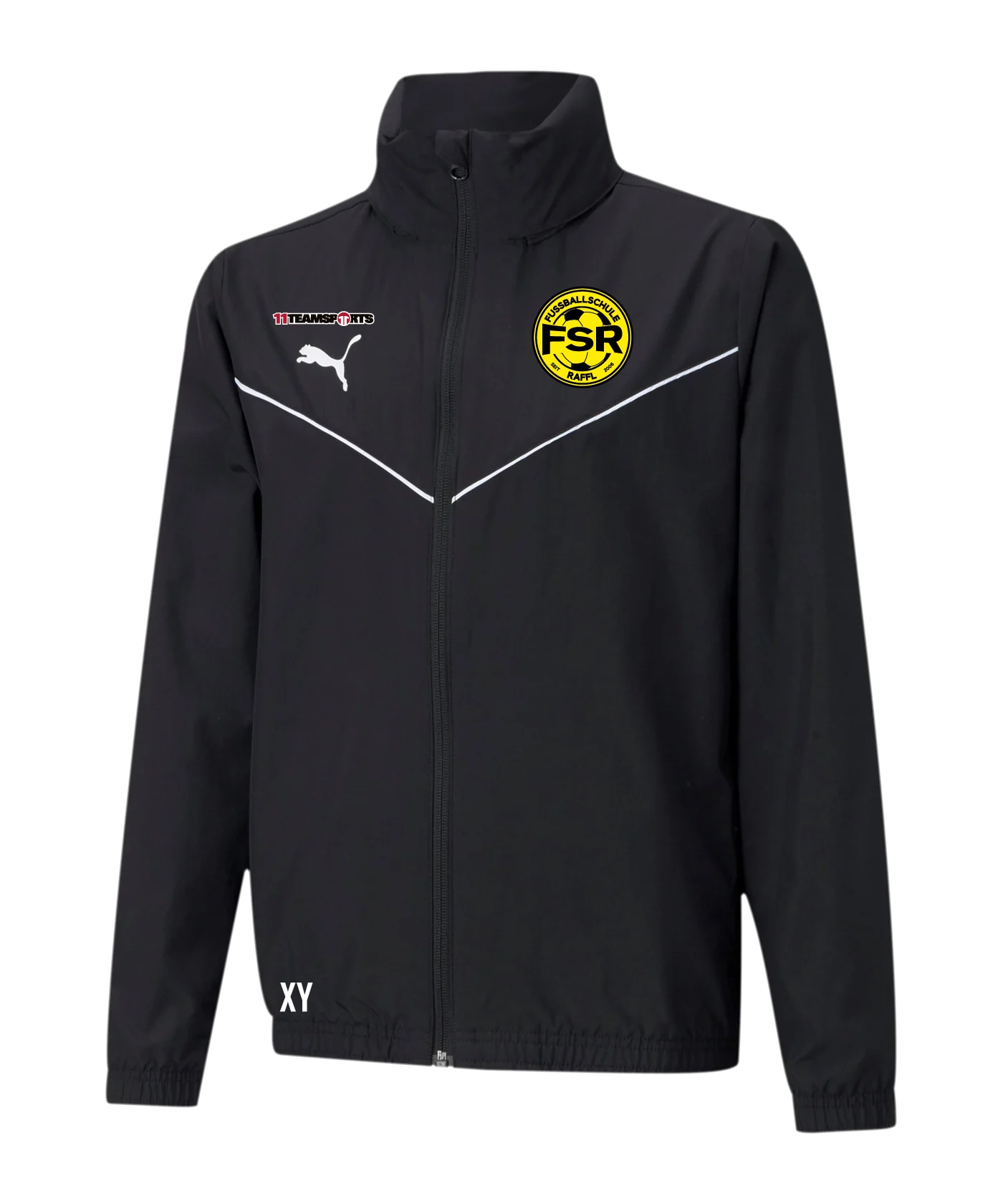 PUMA teamRISE Allwetterjacke Kids Schwarz Fusballschule Raffl