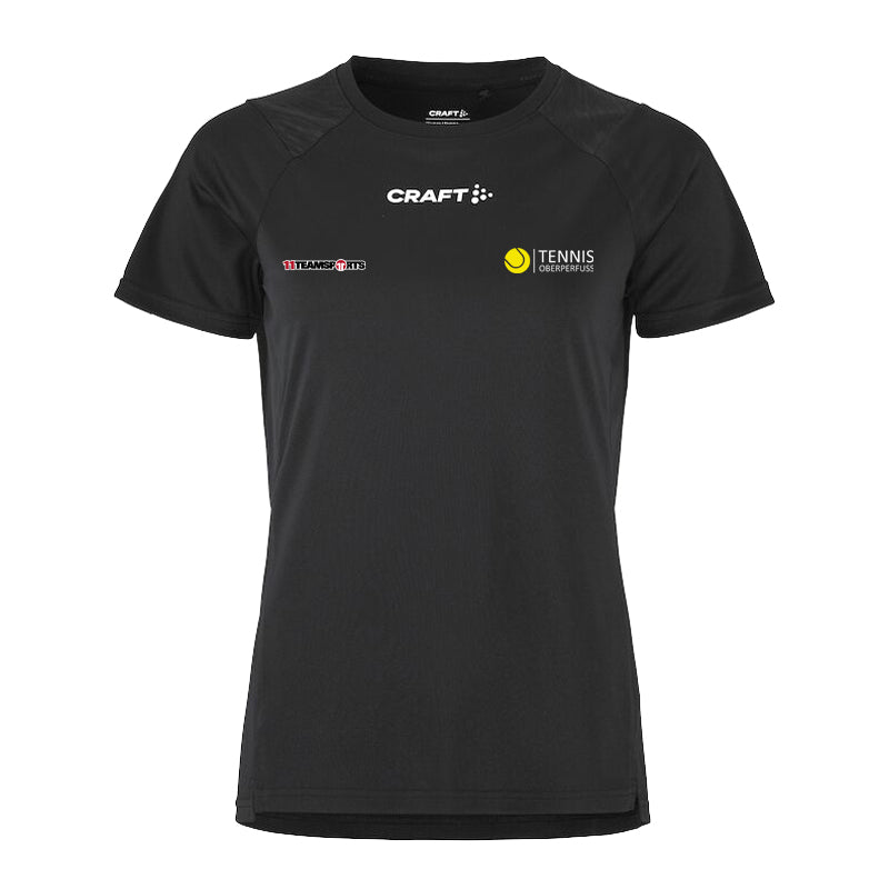 Craft Rush 2.0 T-Shirt Damen Schwarz F999000 Tennis Oberperfuss