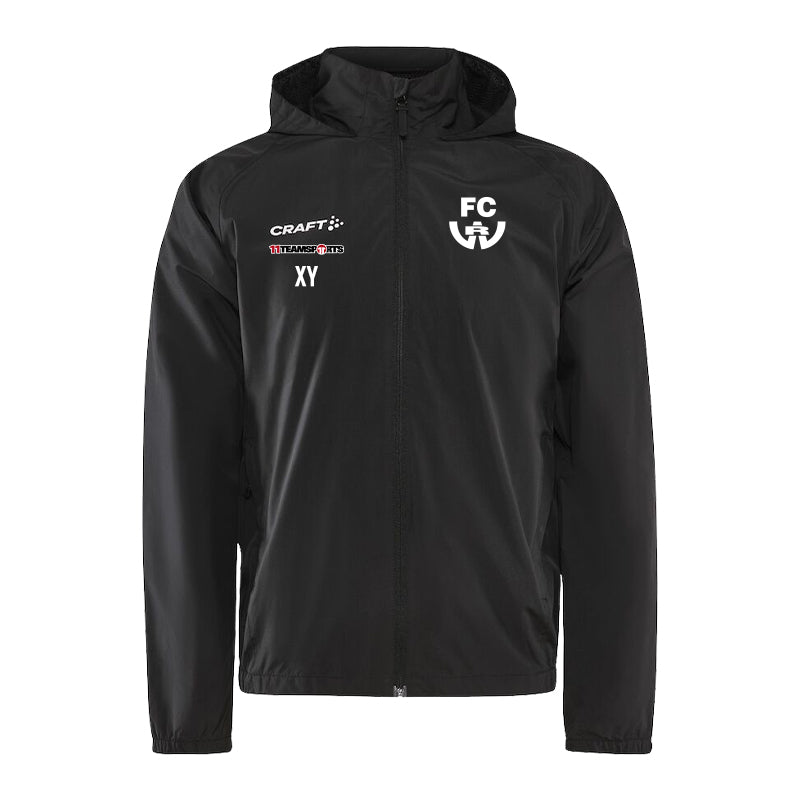 Craft Evolve Regenjacke Kids Schwarz FC Nußdorf/Debant