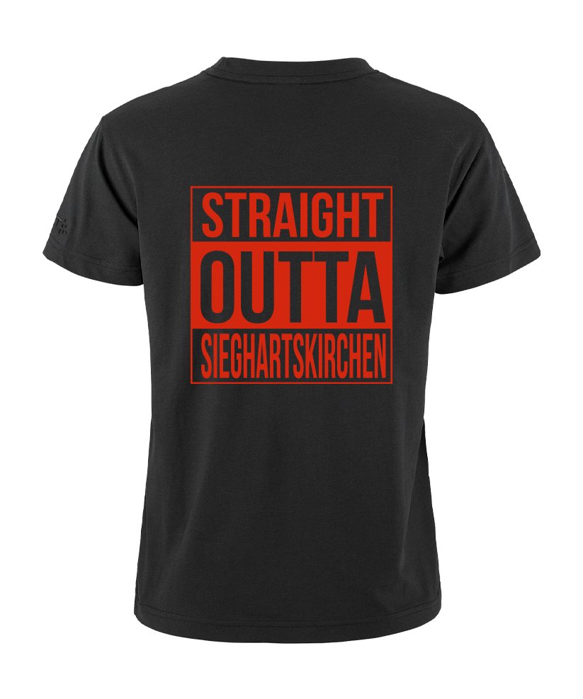 Craft T-Shirt Schwarz Damen Straight Outta SV Sieghartskirchen