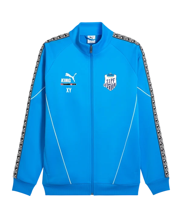 PUMA teamKING Anthem Jacke Blau ATSV Zipf