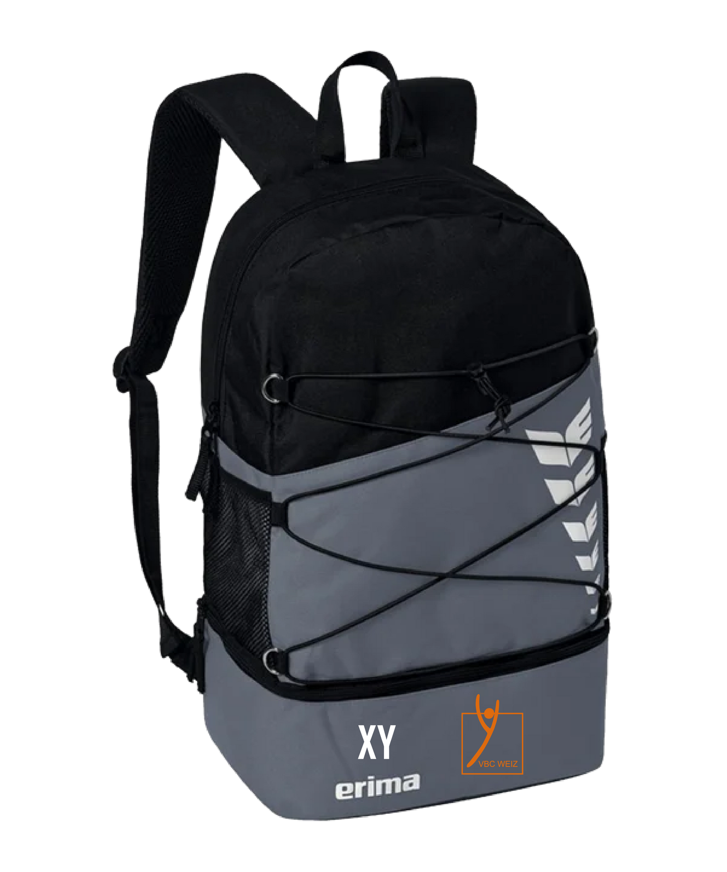 ERIMA Six Wings Rucksack mit Bodenfach Grau Schwarz VBC Weiz