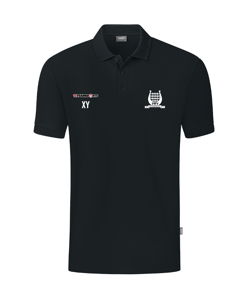 JAKO Organic Polo Shirt Schwarz F800 PWV Schwabenbach