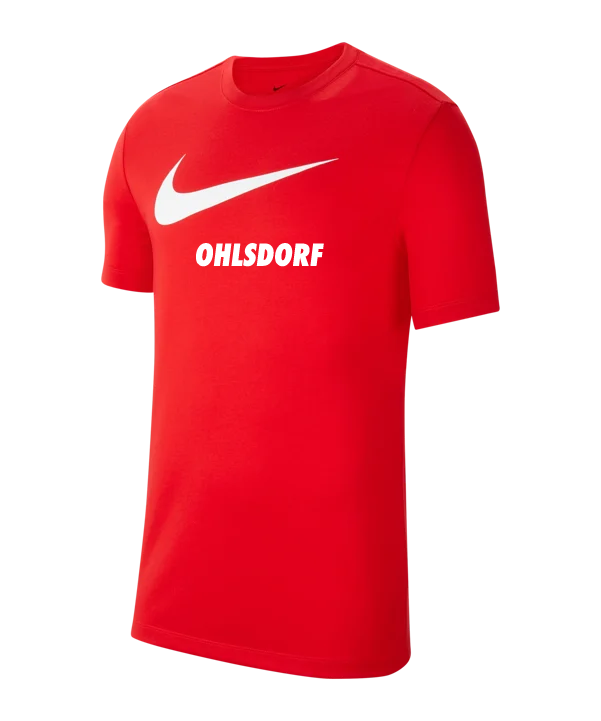 NIKE Park 20 T-Shirt Swoosh Damen Rot ASKÖ Ohlsdorf