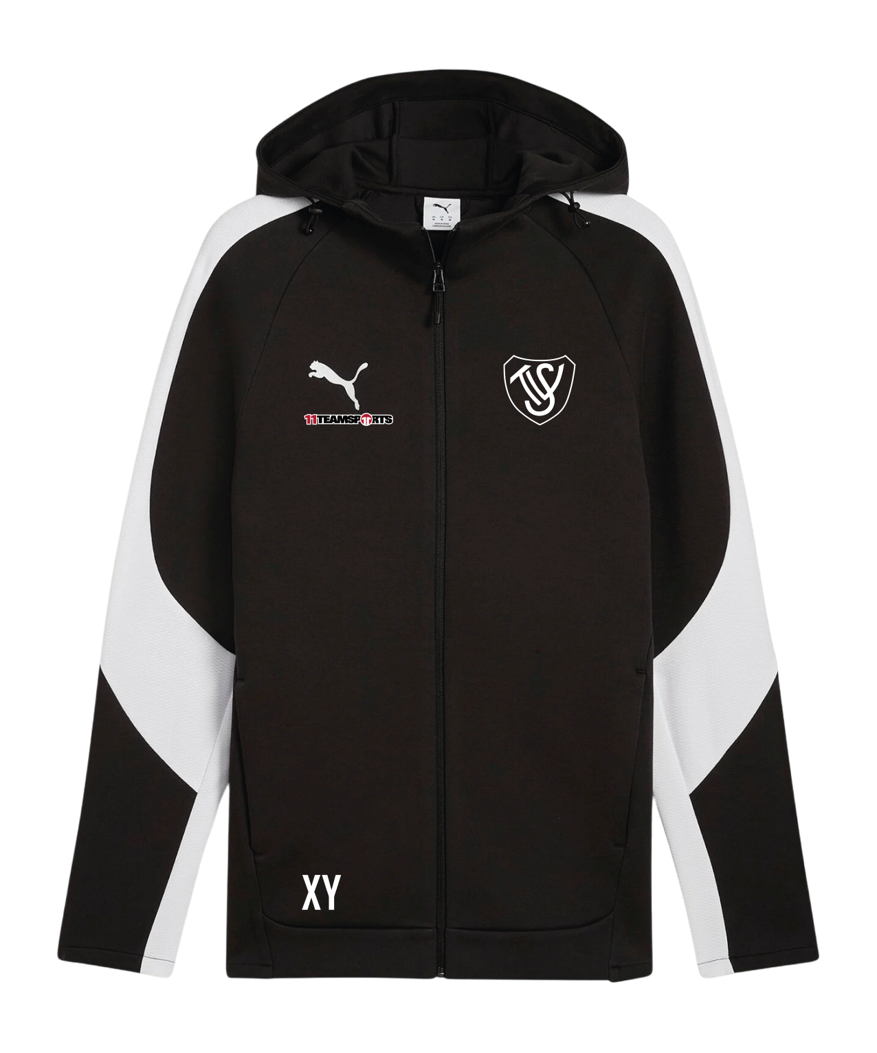 PUMA teamEVOSTRIPE Kapuzenjacke Schwarz SV Trieben