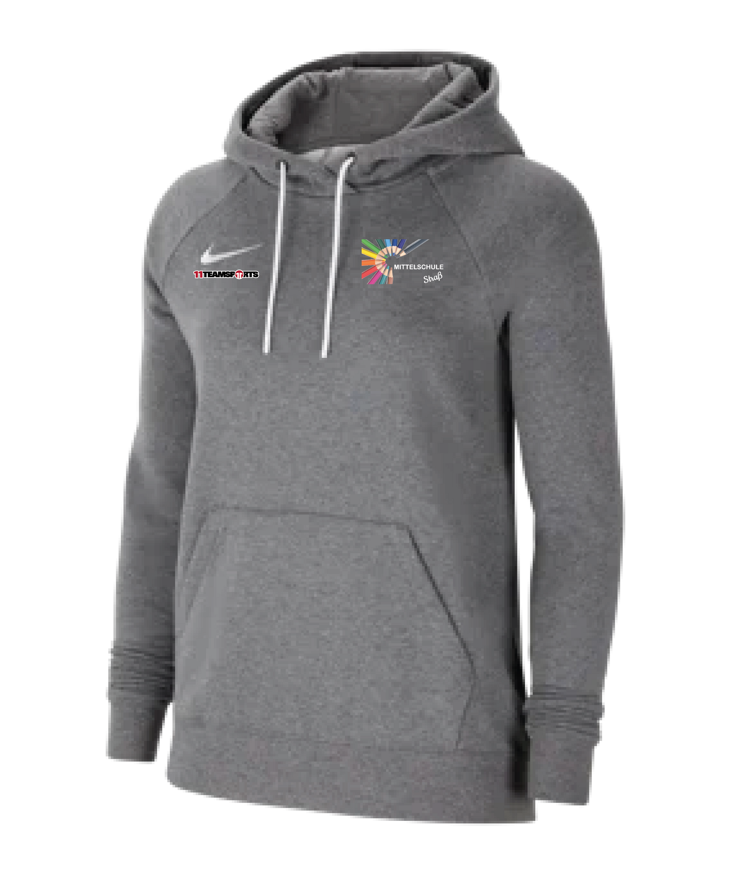 Nike Park Fleece Hoody Grau Damen Mittelschule Straß