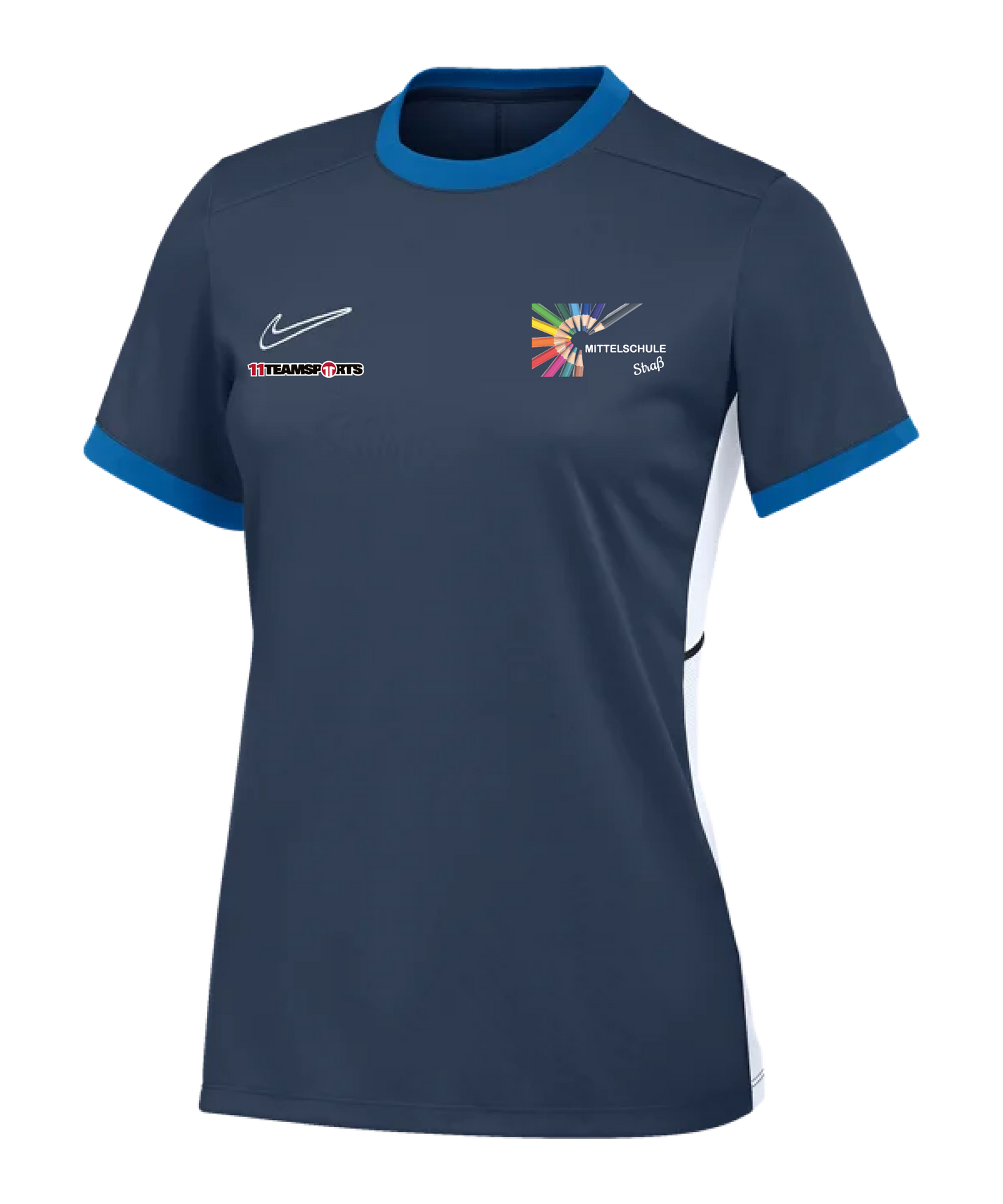 Nike Academy 25 Trainingsshirt Blau Damen Mittelschule Straß