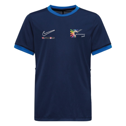 Nike Academy 25 Trainingsshirt Kids Blau Mittelschule Straß