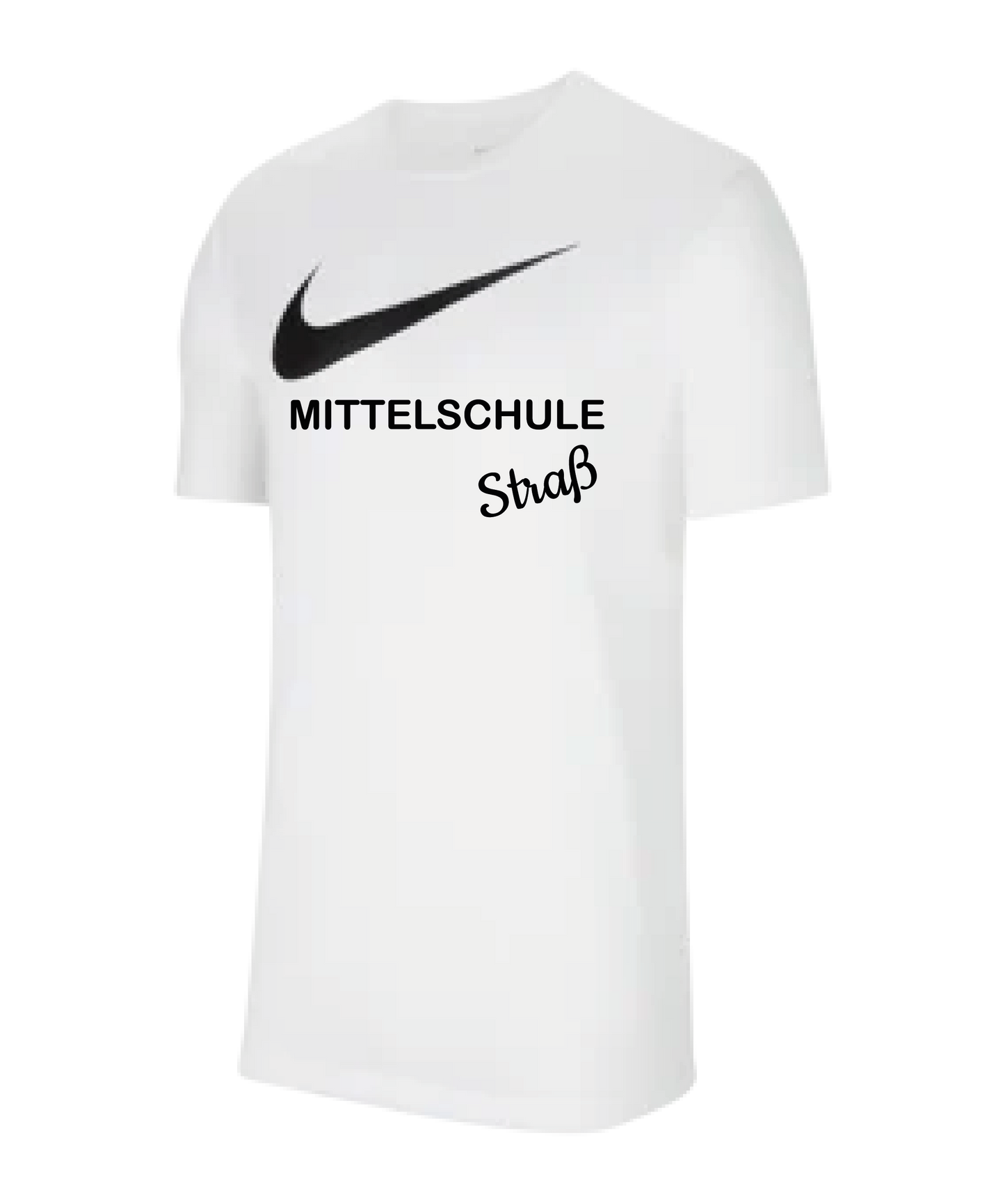 Nike Park Swoosh T-Shirt Kids Weiss Mittelschule Straß