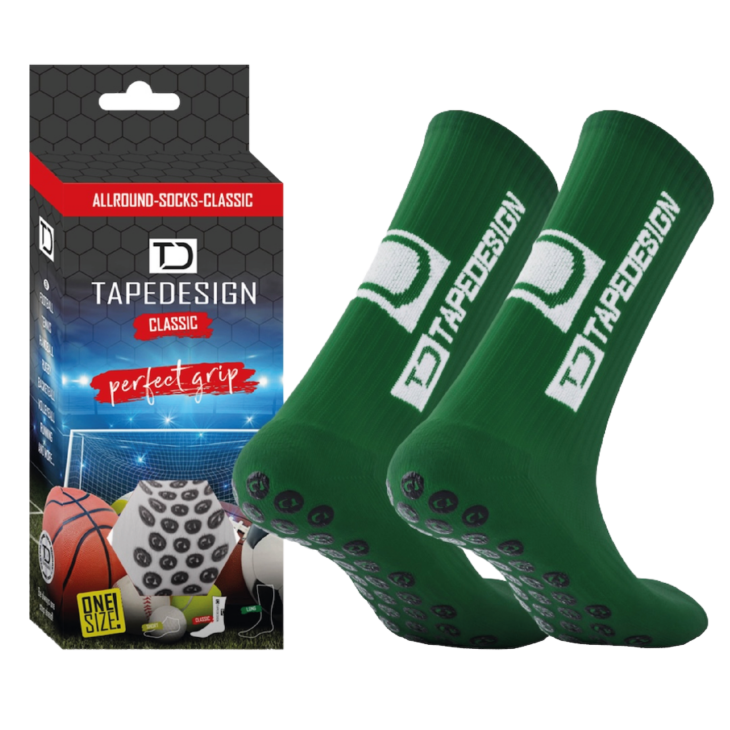 TAPEDESIGN Gripsocks Socken Grün