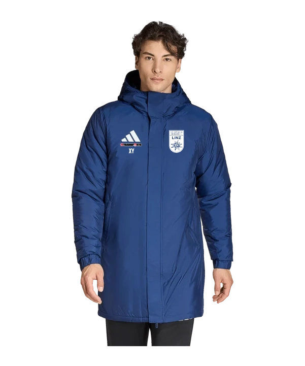 ADIDAS Entrada 26 Stadium Jacke Blau Union Edelweiß Linz