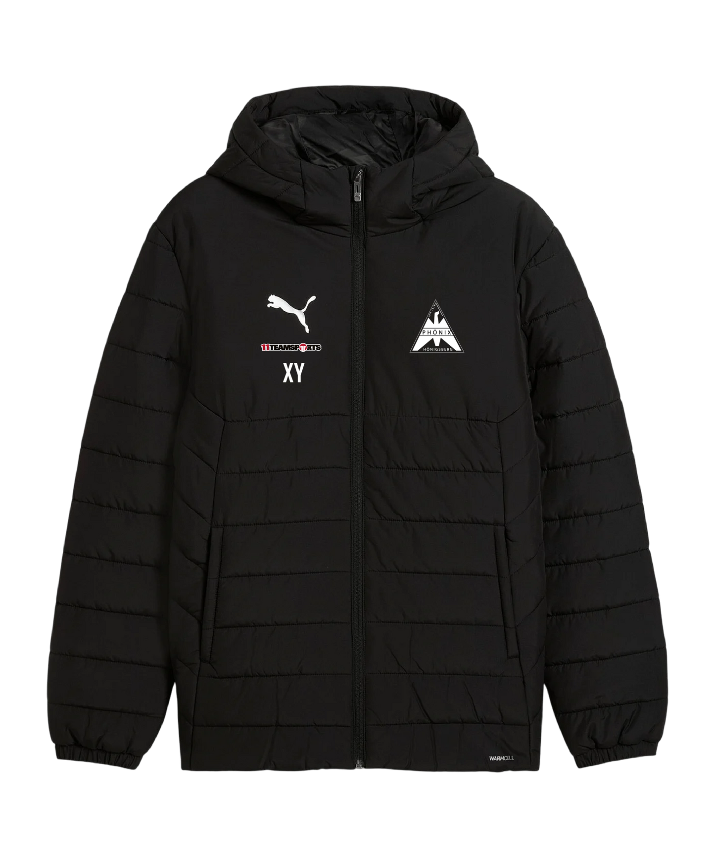PUMA teamAdditions Padded Kapuzenjacke Schwarz SV Phönix Hönigsberg Mürzzuschlag