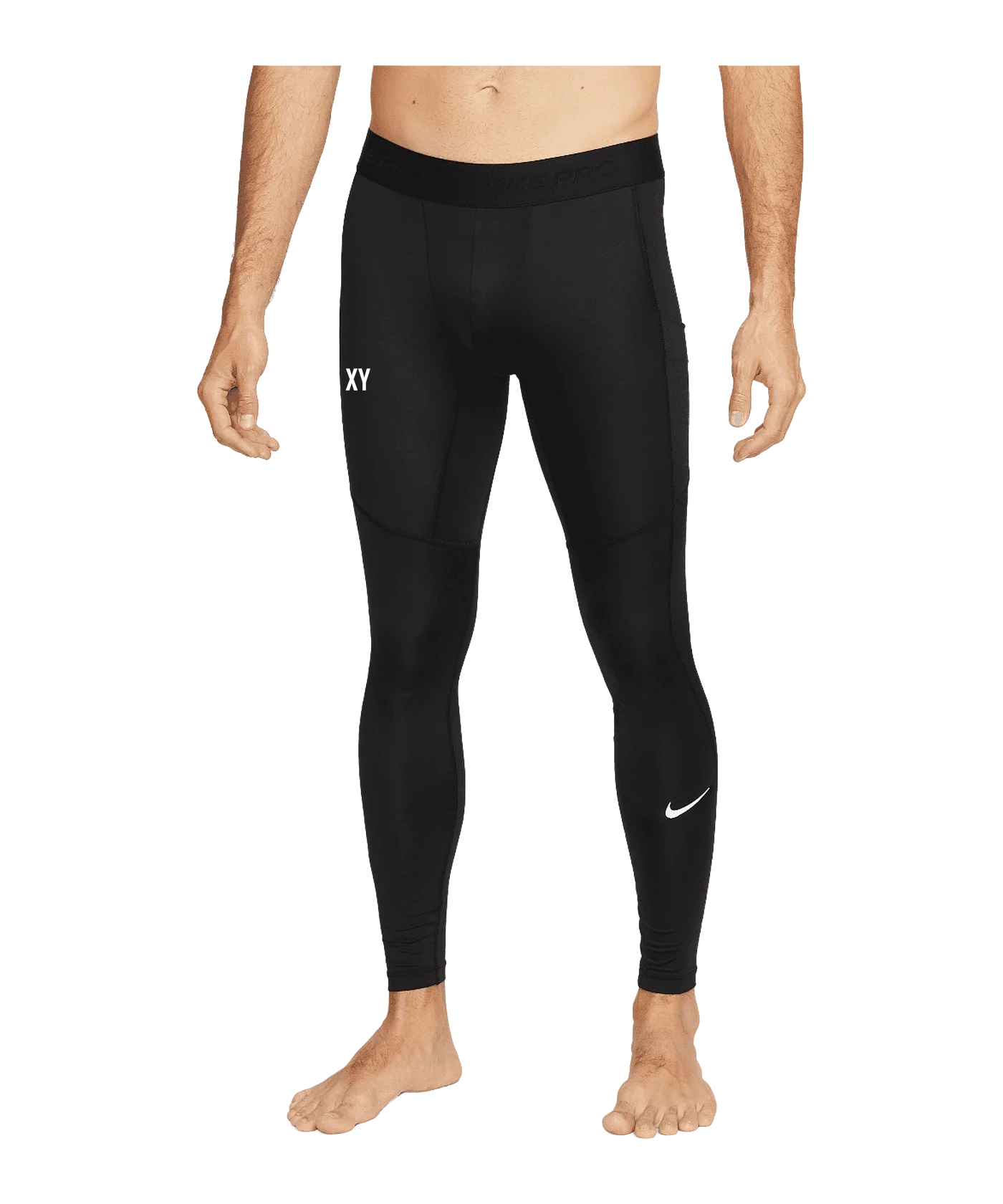 NIKE Pro Training Tight Schwarz Weiss Ini