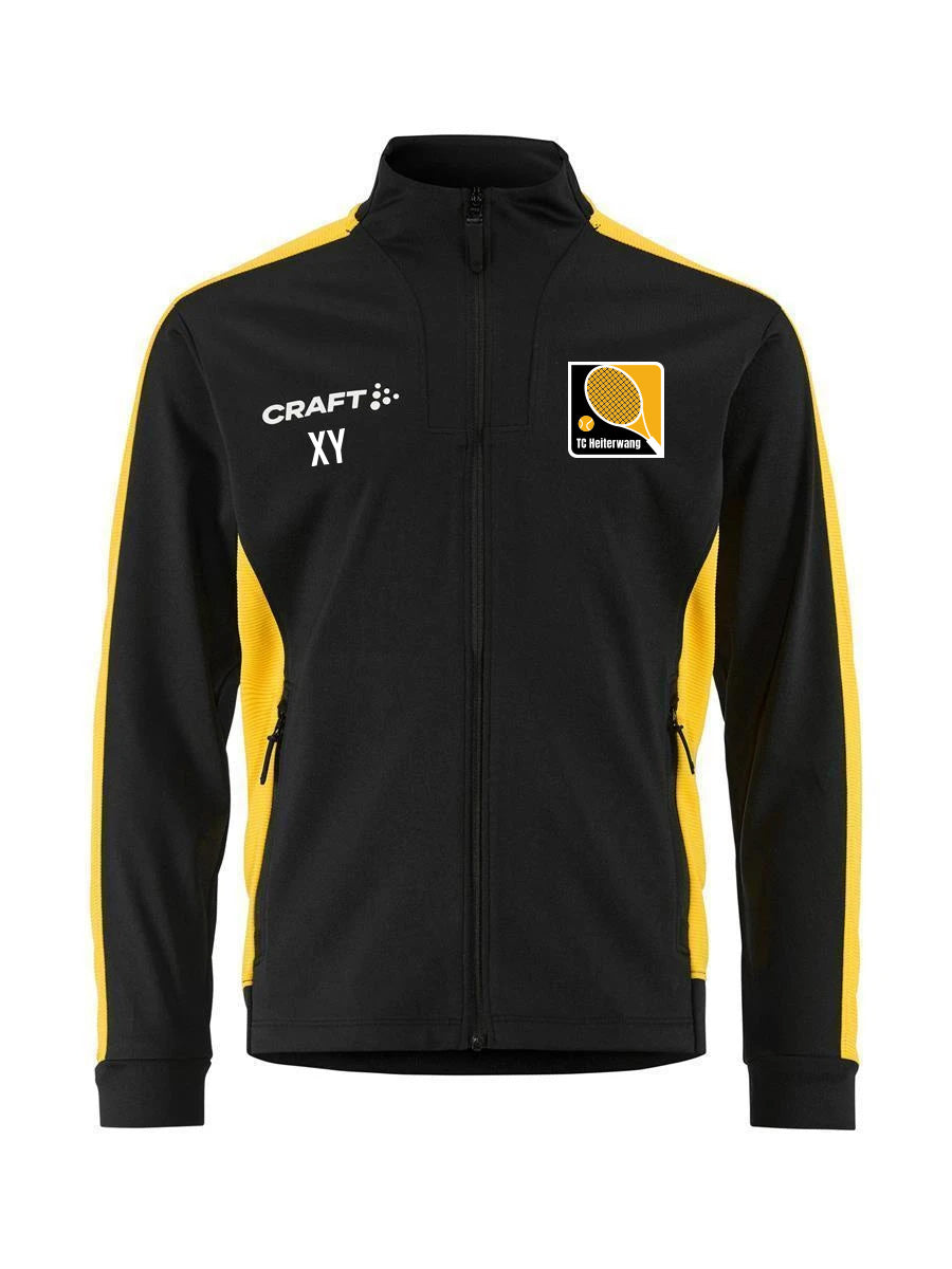 Craft Evolve 2.0 Contrast Full Zip Jacket Kids Schwarz Gelb F999S TC Heiterwang