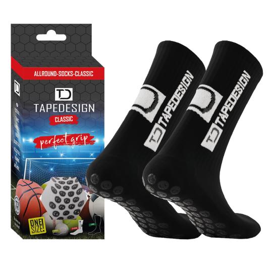 TAPEDESIGN Gripsocks Socken Schwarz