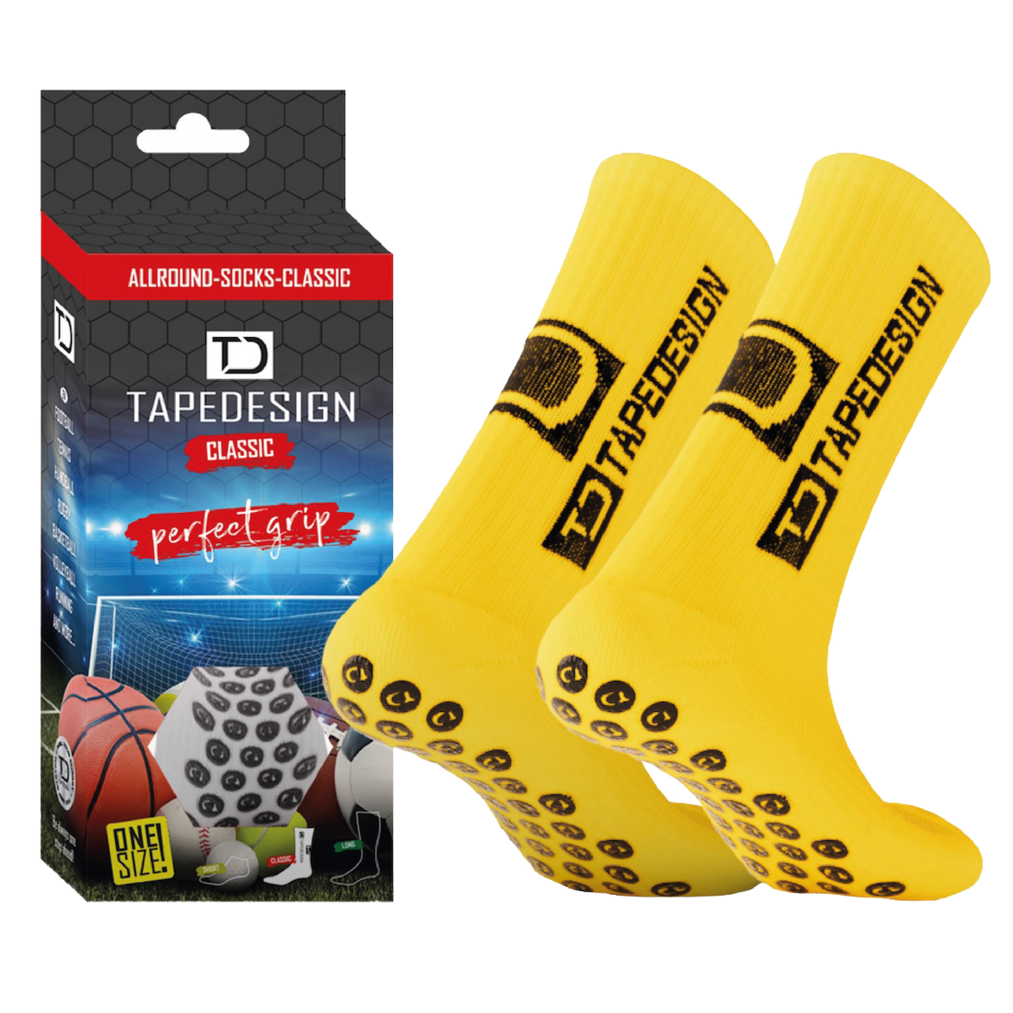 TAPEDESIGN Gripsocks Socken Gelb