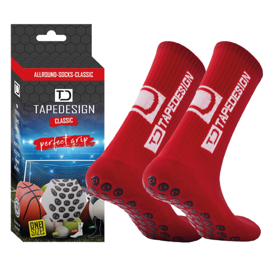 TAPEDESIGN Gripsocks Socken Rot