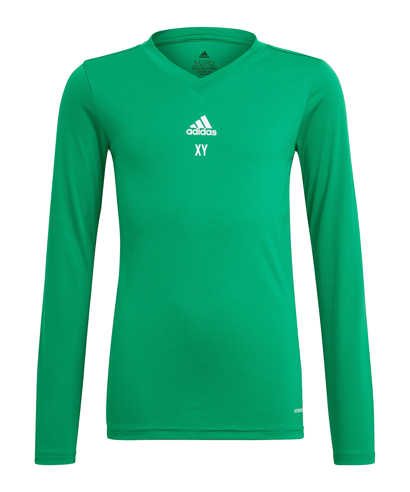 ADIDAS Team Base Top langarm Kids Dunkelgrün Ini