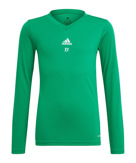 ADIDAS Team Base Top langarm Kids Dunkelgrün Ini