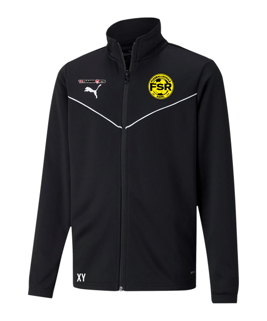 PUMA teamRISE Poly Trainingsjacke Kids Schwarz Fusballschule Raffl