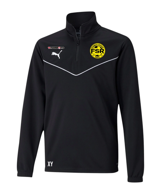 PUMA teamRISE HalfZip Sweatshirt Kids Schwarz Fusballschule Raffl