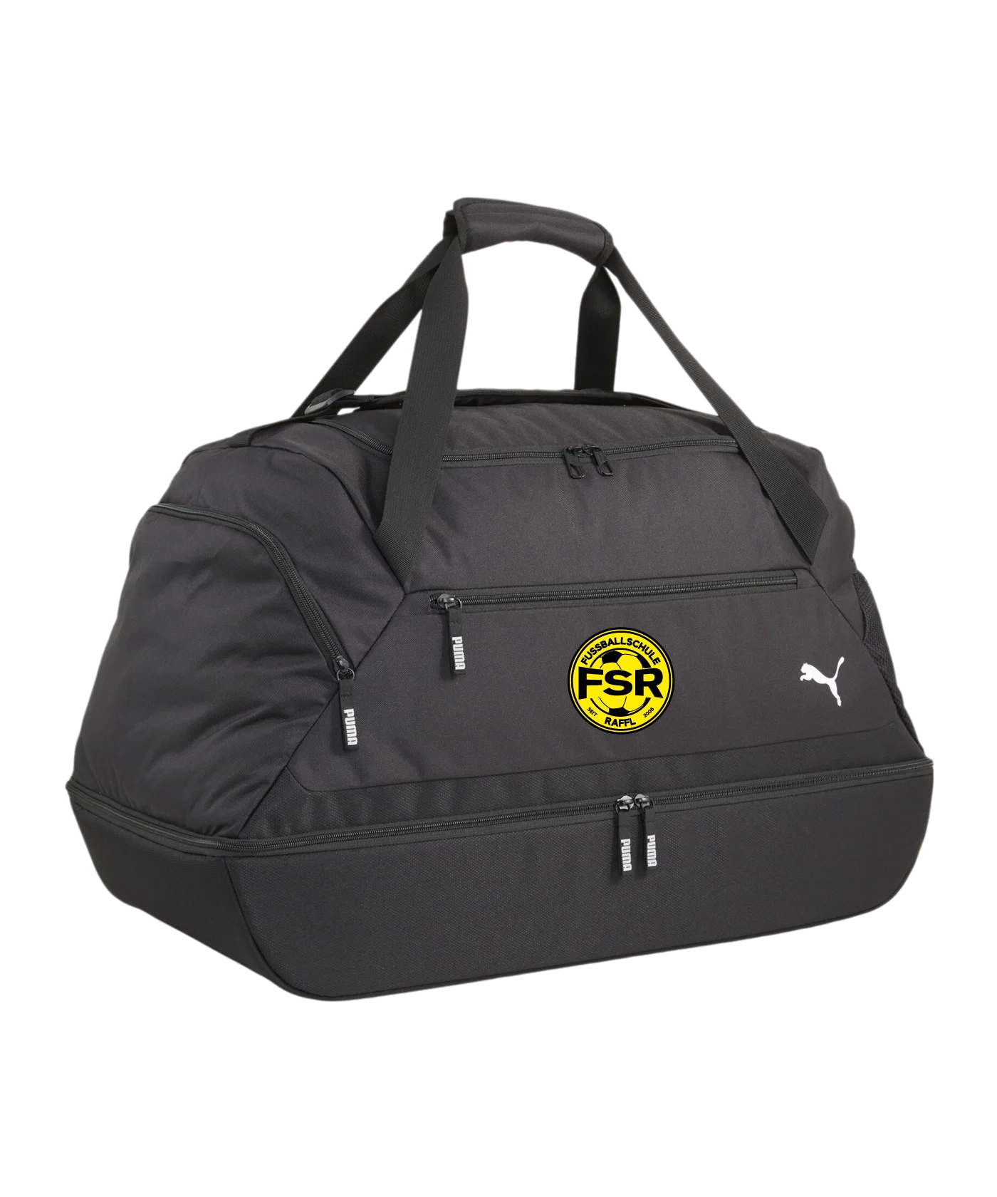 PUMA teamGOAL Teambag Sporttasche BS Gr.M Schwarz Fusballschule Raffl