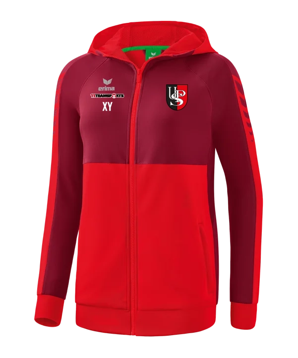 ERIMA Six Wings Kapuzenjacke Damen Rot Union St Peter am Wimberg