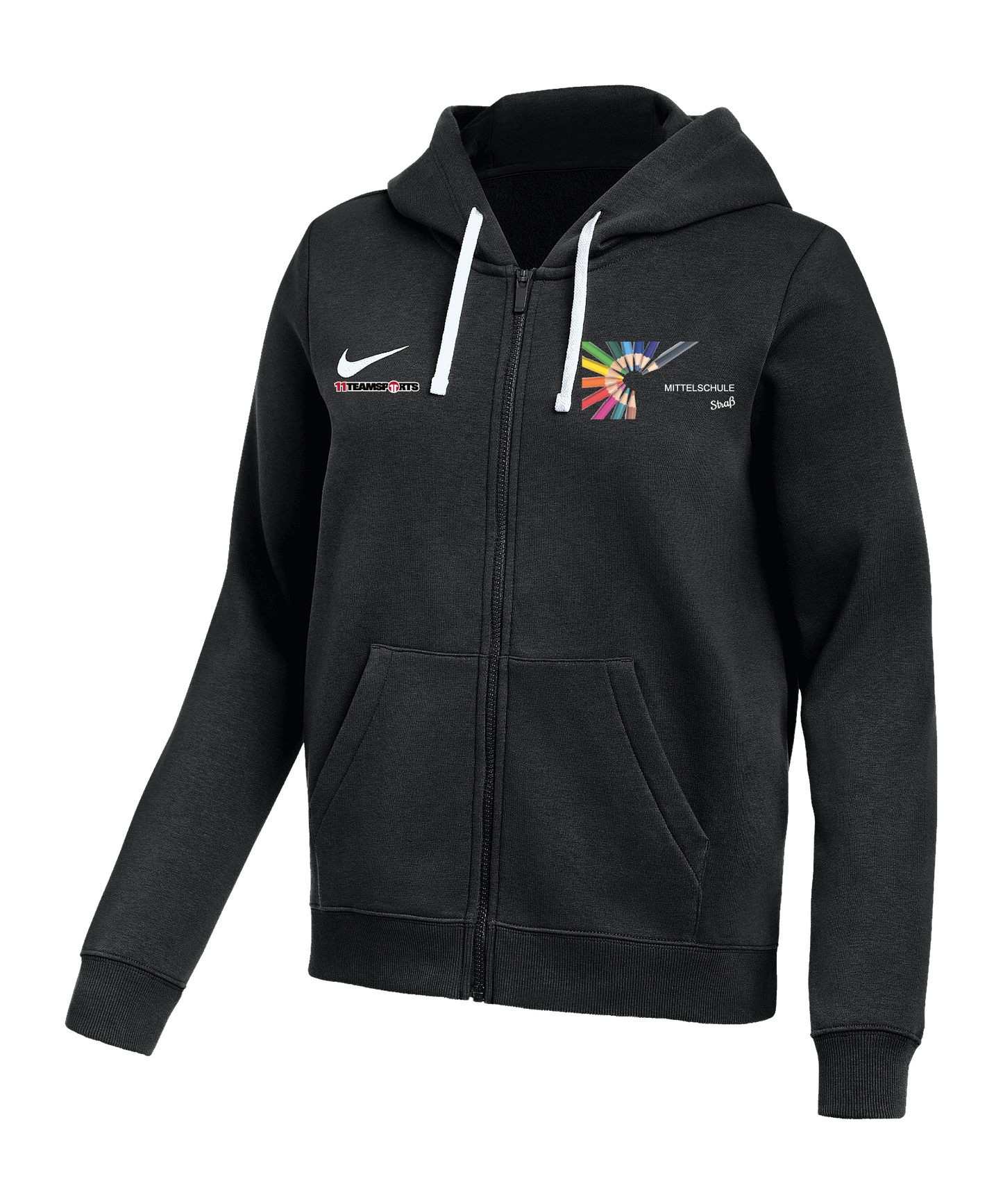 Nike Park 26 Sweatjacke Kapuzenjacke Damen Schwarz MS Straß