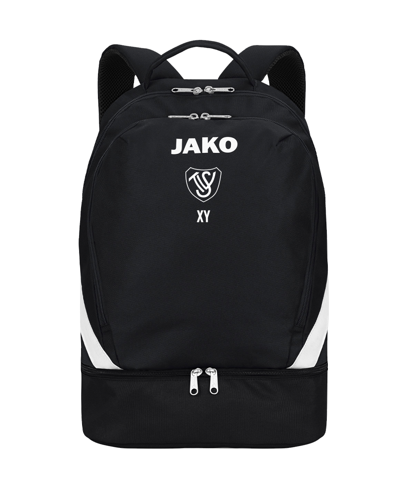 JAKO Iconic Rucksack mit Bodenfach Schwarz SV Trieben