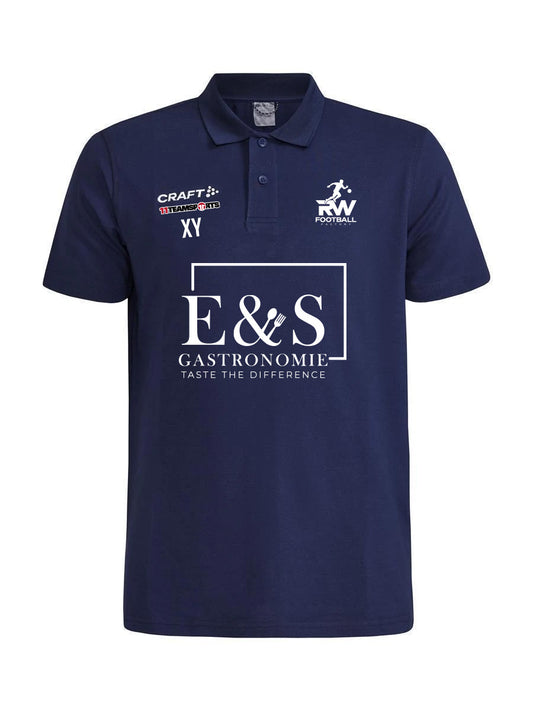 Craft Progress 2.0 Poloshirt Blau F3490000 RW Football Factory