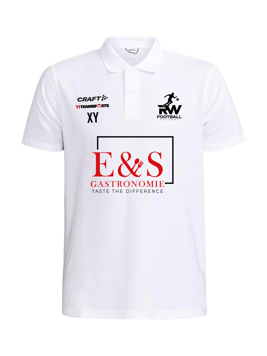 Craft Progress 2.0 Poloshirt Weiss F900000 RW Football Factory