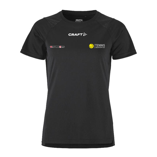 Craft Rush 2.0 T-Shirt Damen Schwarz F999000 Tennis Oberperfuss