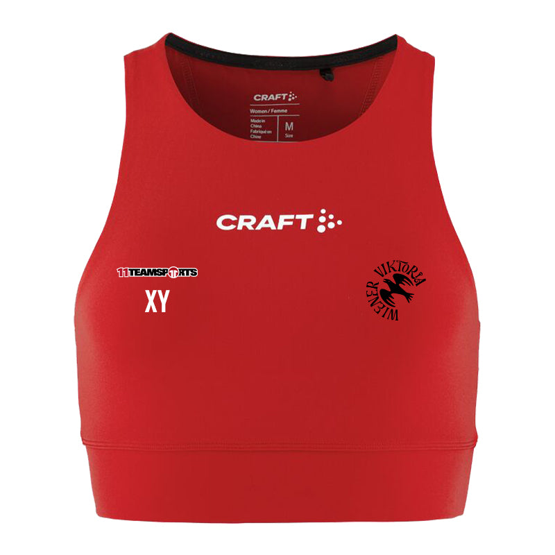 Craft Rush 2.0 Crop Shirt Damen Rot F430000 SC Wiener Viktoria