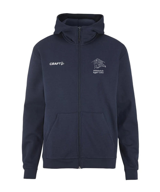 Craft Community Logo FZ Hoodie Kids Mittelschule Egger-Lienz Regelklasse