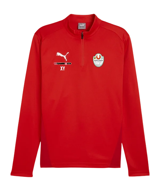 PUMA teamGOAL Training 1/4 Zip Sweatshirt Rot Union Gschwandt