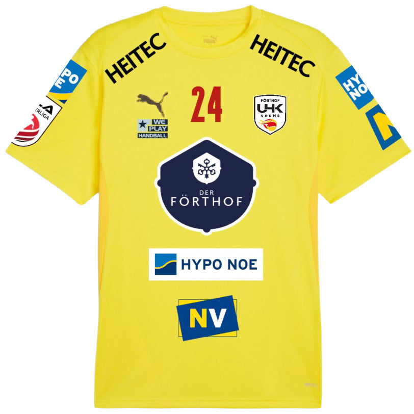 PUMA teamGOAL Trikot mit Sponsoren Kids Gelb UHK Krems