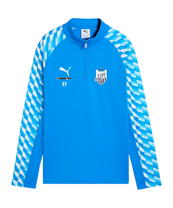 PUMA teamLIGA26 Training 1/4 Zip Top Kids Blau ATSV Zipf