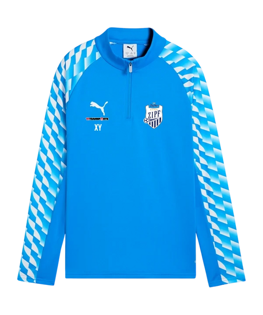 PUMA teamLIGA26 Training 1/4 Zip Top Kids Blau ATSV Zipf