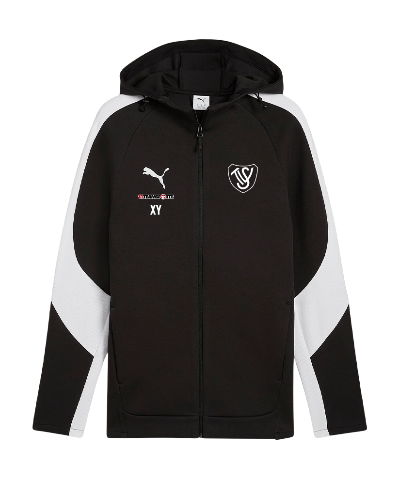 PUMA teamEVOSTRIPE Kapuzenjacke Schwarz SV Trieben