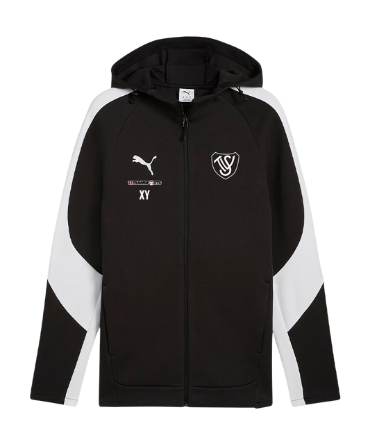 PUMA teamEVOSTRIPE Kapuzenjacke Schwarz SV Trieben