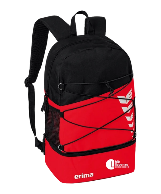 ERIMA Six Wings Rucksack mit Bodenfach Rot Schwarz HIB Liebenau