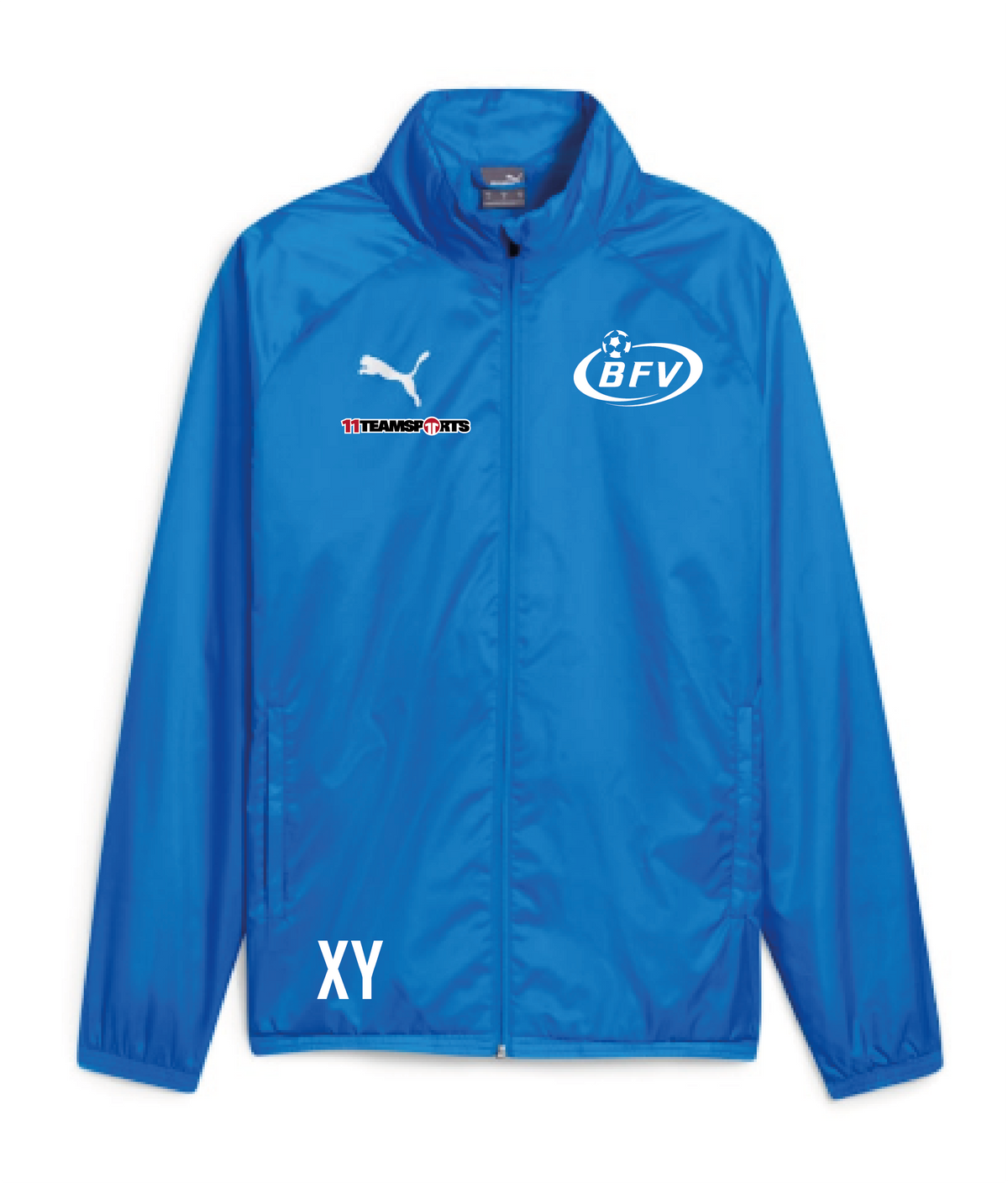 PUMA teamGOAL Allwetterjacke Kids Blau Weiss BFV