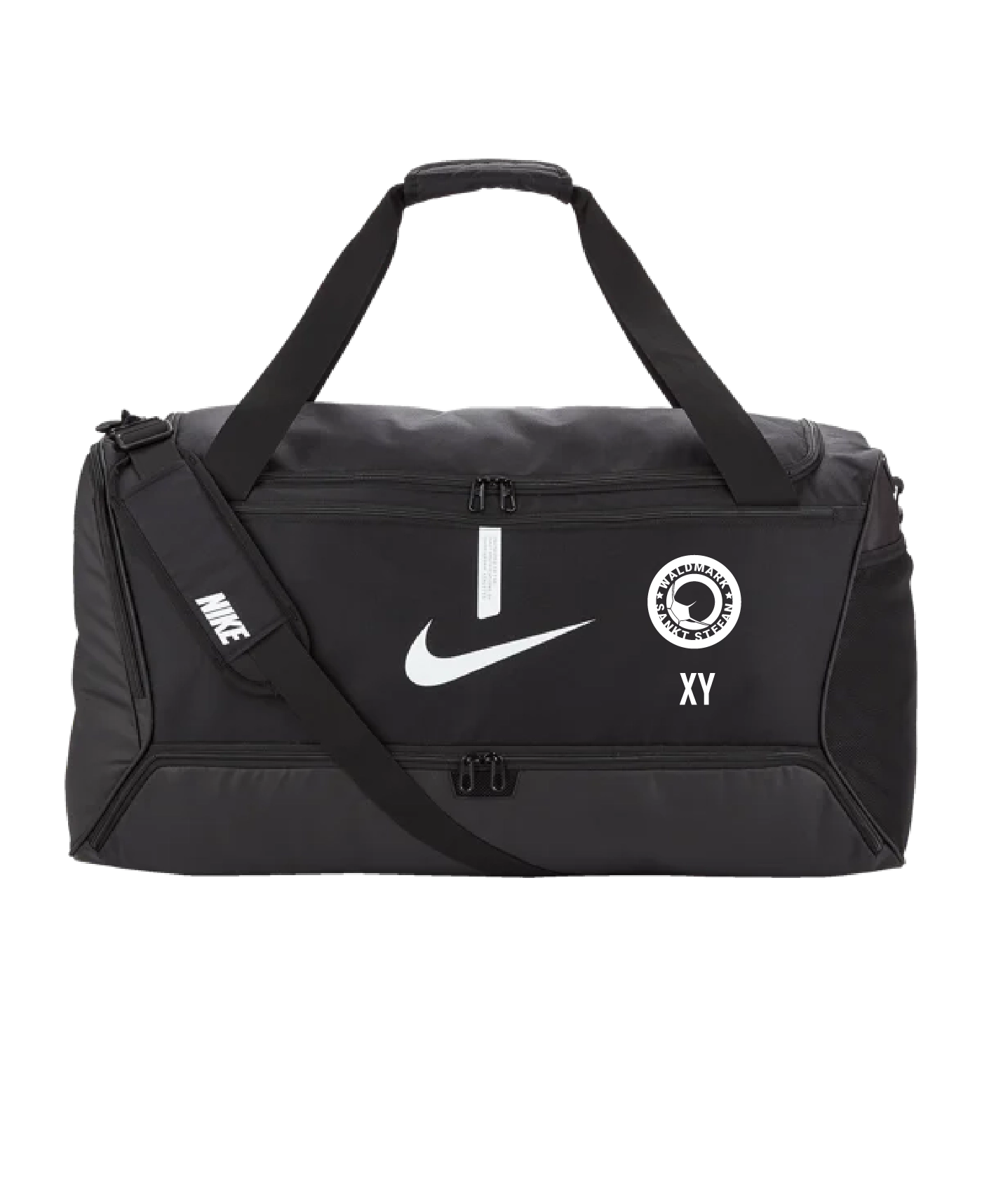 NIKE Academy Team Duffel Tasche Large Schwarz Union Waldmark St. Stefan