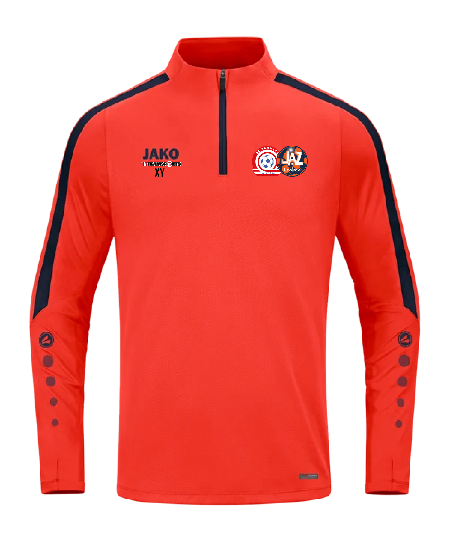 Jako Trainings Ziptop Orange/Blau FC Kammern-JAZ Leoben