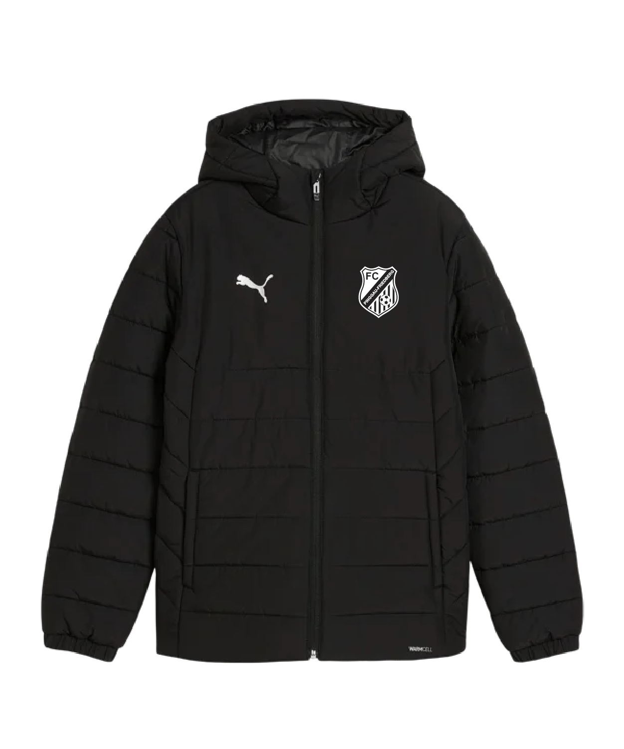 PUMA teamAdditions Padded Kapuzenjacke Schwarz FC Pinggau-Friedberg