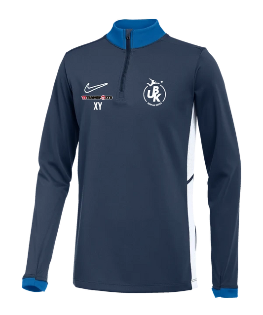 NIKE Academy 25 Drill Top Sweatshirt Kids Blau Union Bad Kreuzen