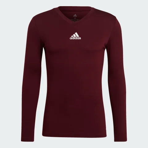 ADIDAS Team Base Top langarm Dunkelrot