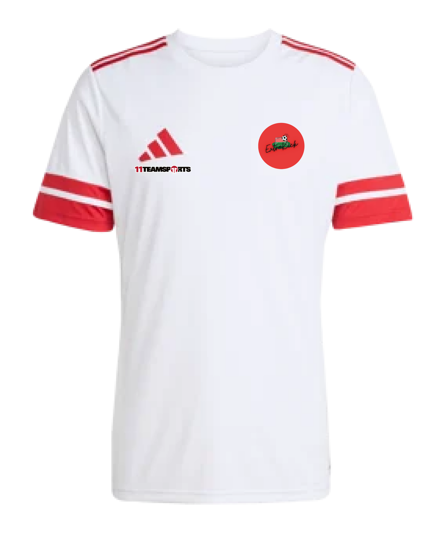 Adidas Trainingsshirt Weiß/Rot Extra Kick