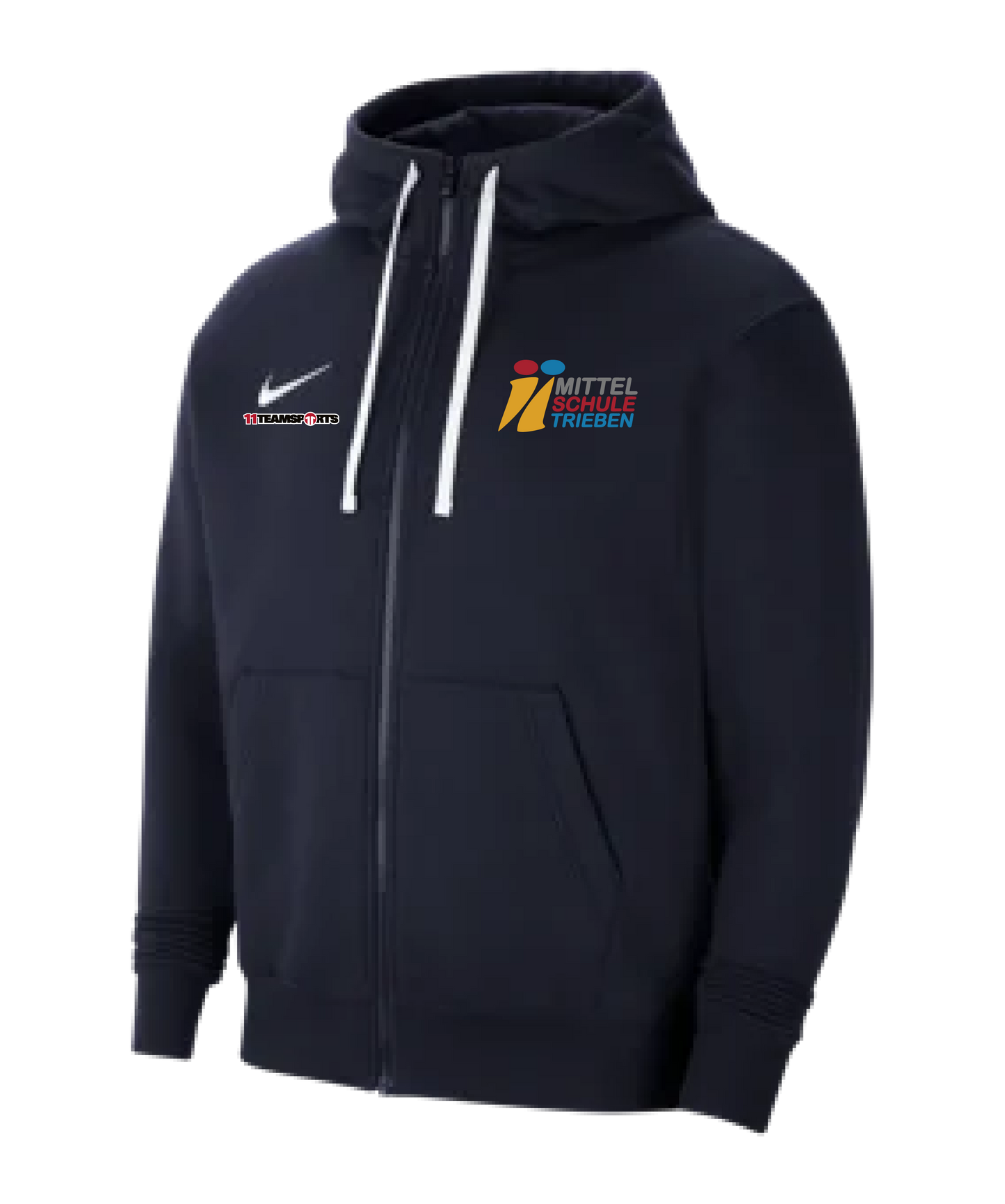 Nike Park 20 Fleece Kapuzenjacke Kids Blau Weiss MS Trieben