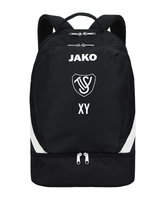 JAKO Iconic Rucksack mit Bodenfach Schwarz SV Trieben